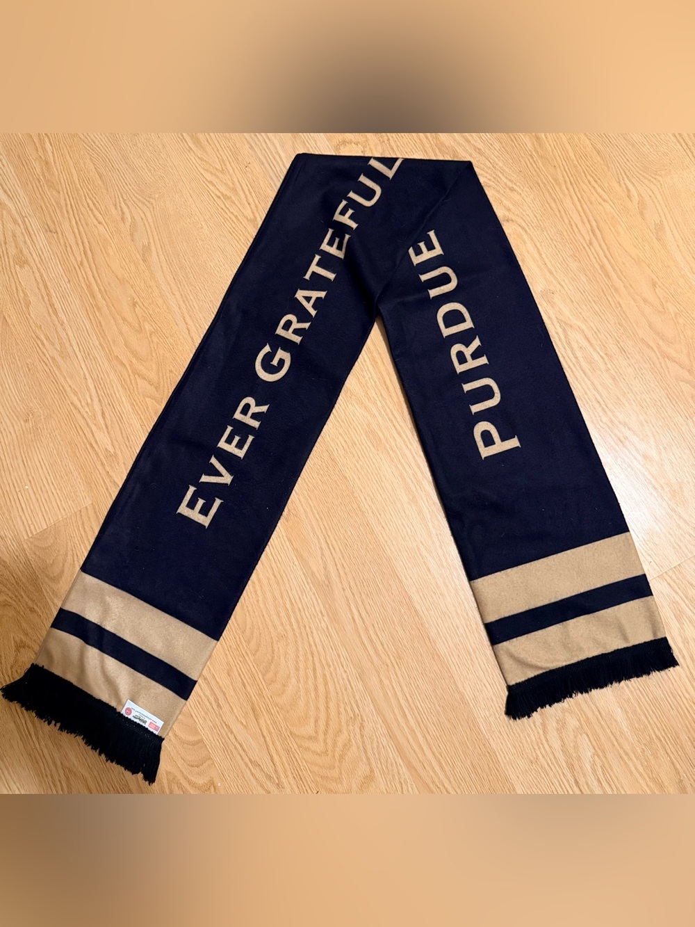 Purdue Boilermakers 58” Scarf Ever Grateful Ever True NCAA Black Gold MyDomz